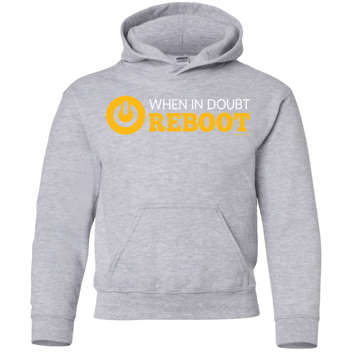 Sweatshirts Sport Grey / YS When In Doubt Reboot Youth Hoodie