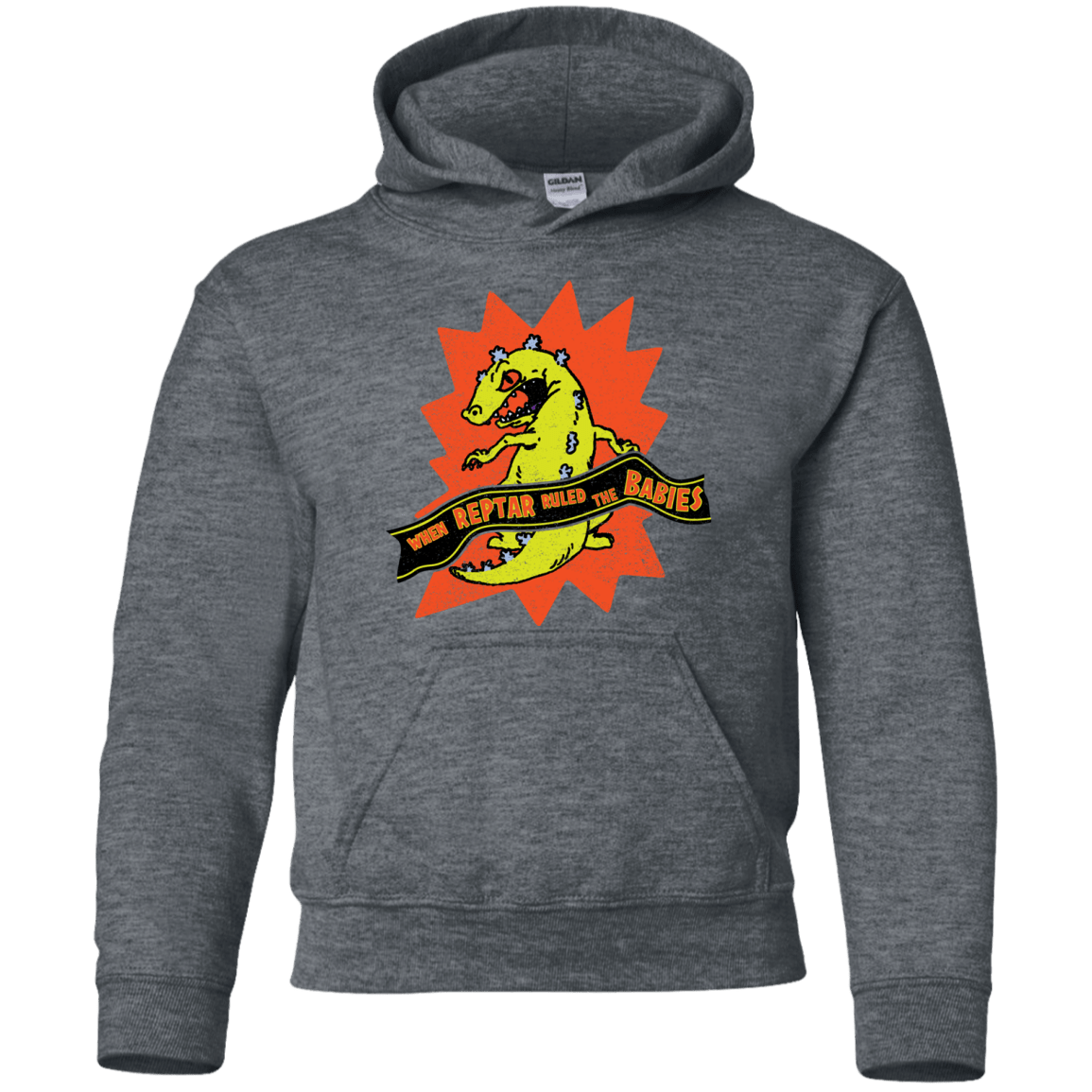 Sweatshirts Dark Heather / YS When Reptar Ruled The Babies Youth Hoodie