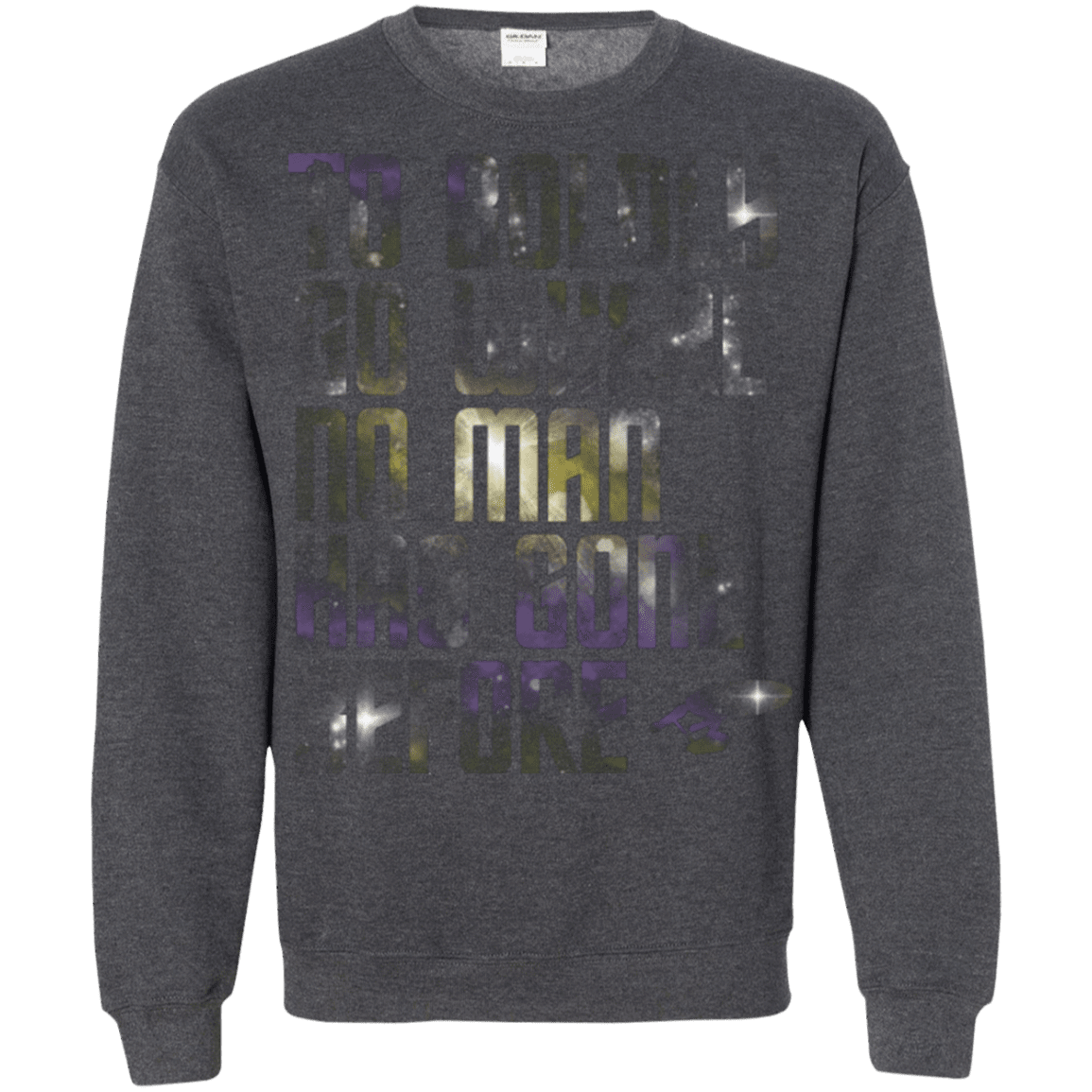 Sweatshirts Dark Heather / Small Where no Man has gone Before Crewneck Sweatshirt
