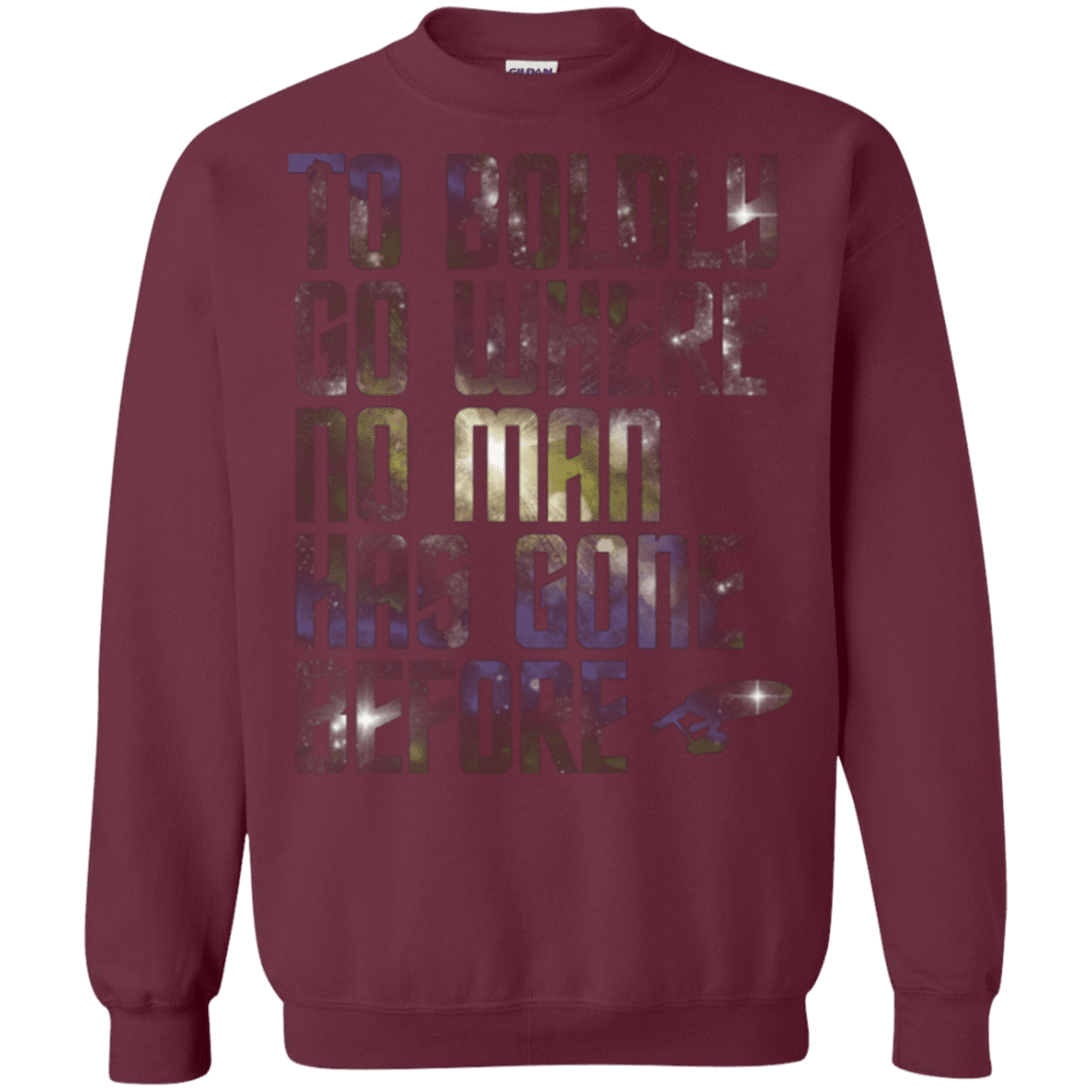 Sweatshirts Maroon / Small Where no Man has gone Before Crewneck Sweatshirt