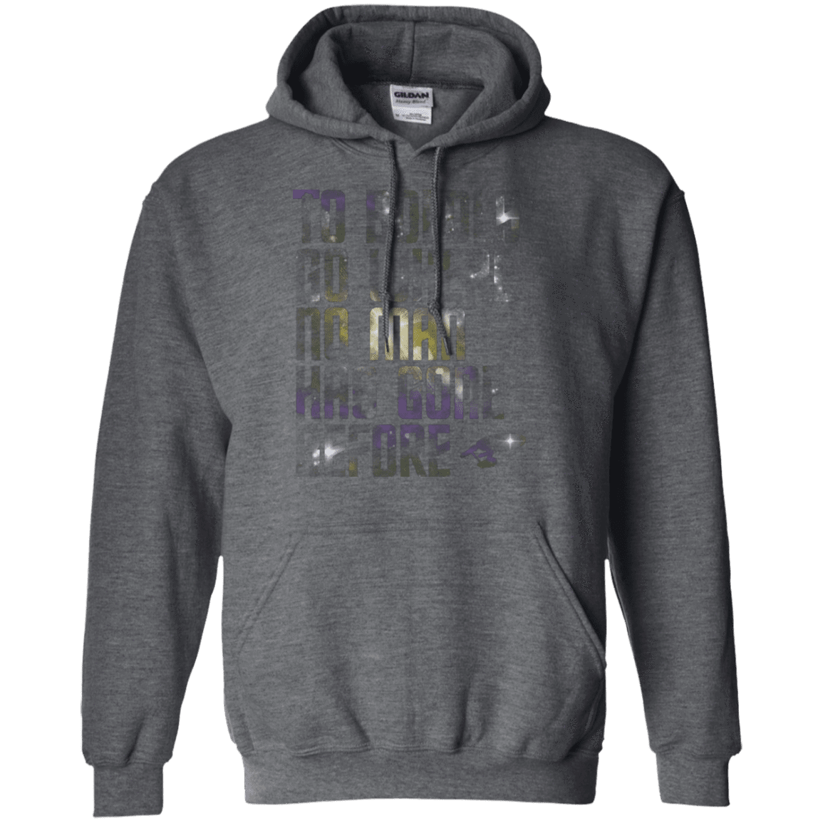 Sweatshirts Dark Heather / Small Where no Man has gone Before Pullover Hoodie