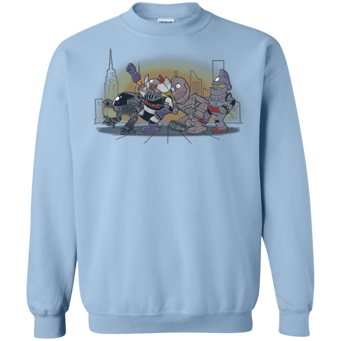 Sweatshirts Light Blue / Small Where The Big Robots are Crewneck Sweatshirt