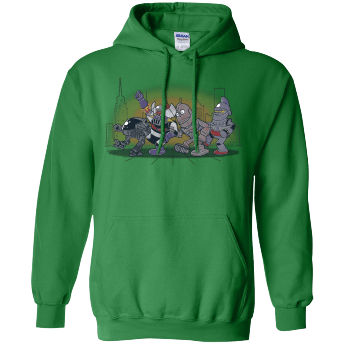 Sweatshirts Irish Green / Small Where The Big Robots are Pullover Hoodie
