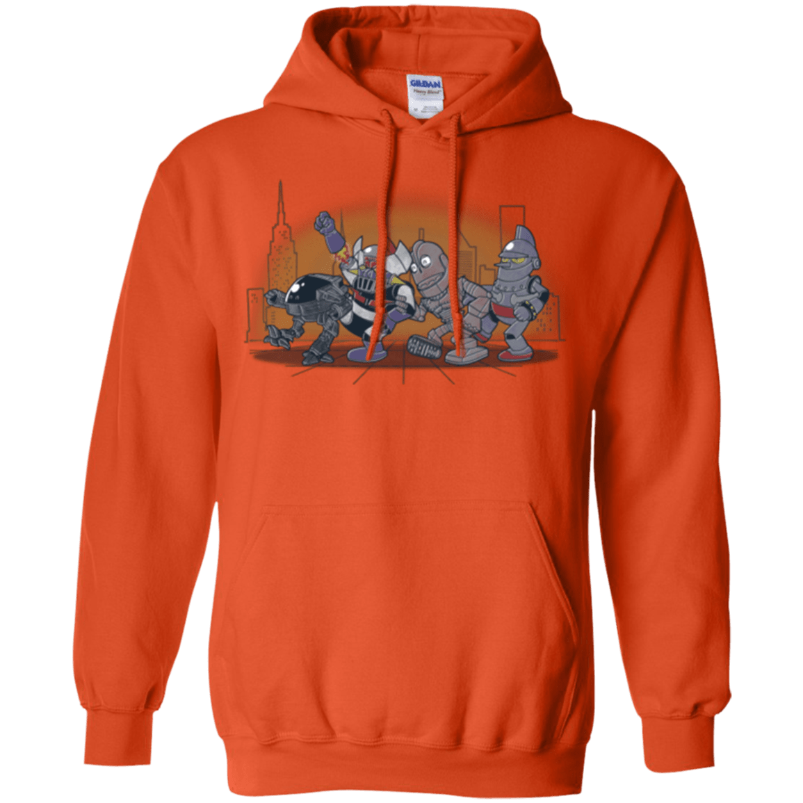 Sweatshirts Orange / Small Where The Big Robots are Pullover Hoodie