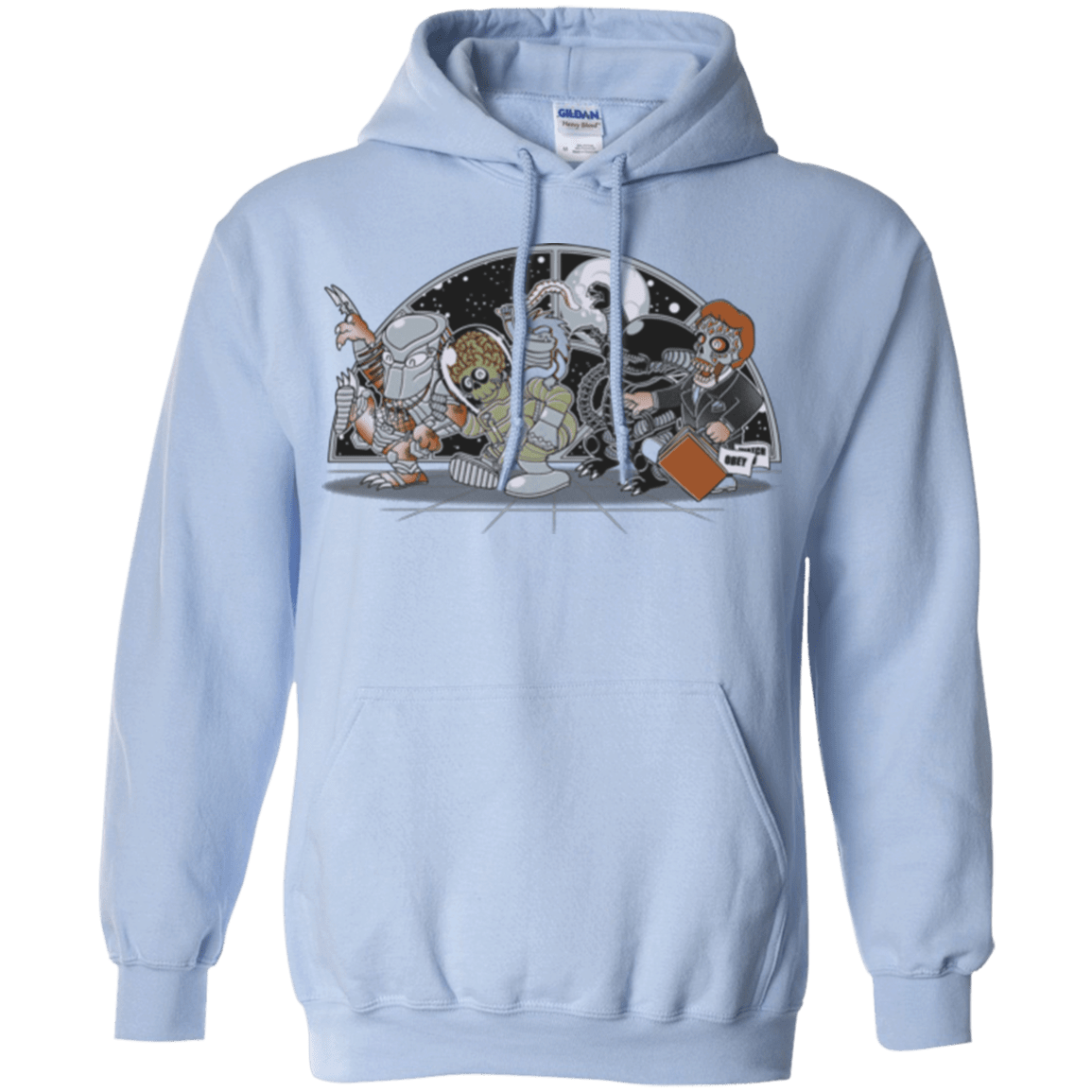 Sweatshirts Light Blue / Small Where The Nasty Aliens are Pullover Hoodie