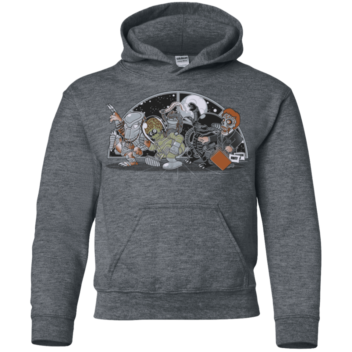 Sweatshirts Dark Heather / YS Where The Nasty Aliens are Youth Hoodie