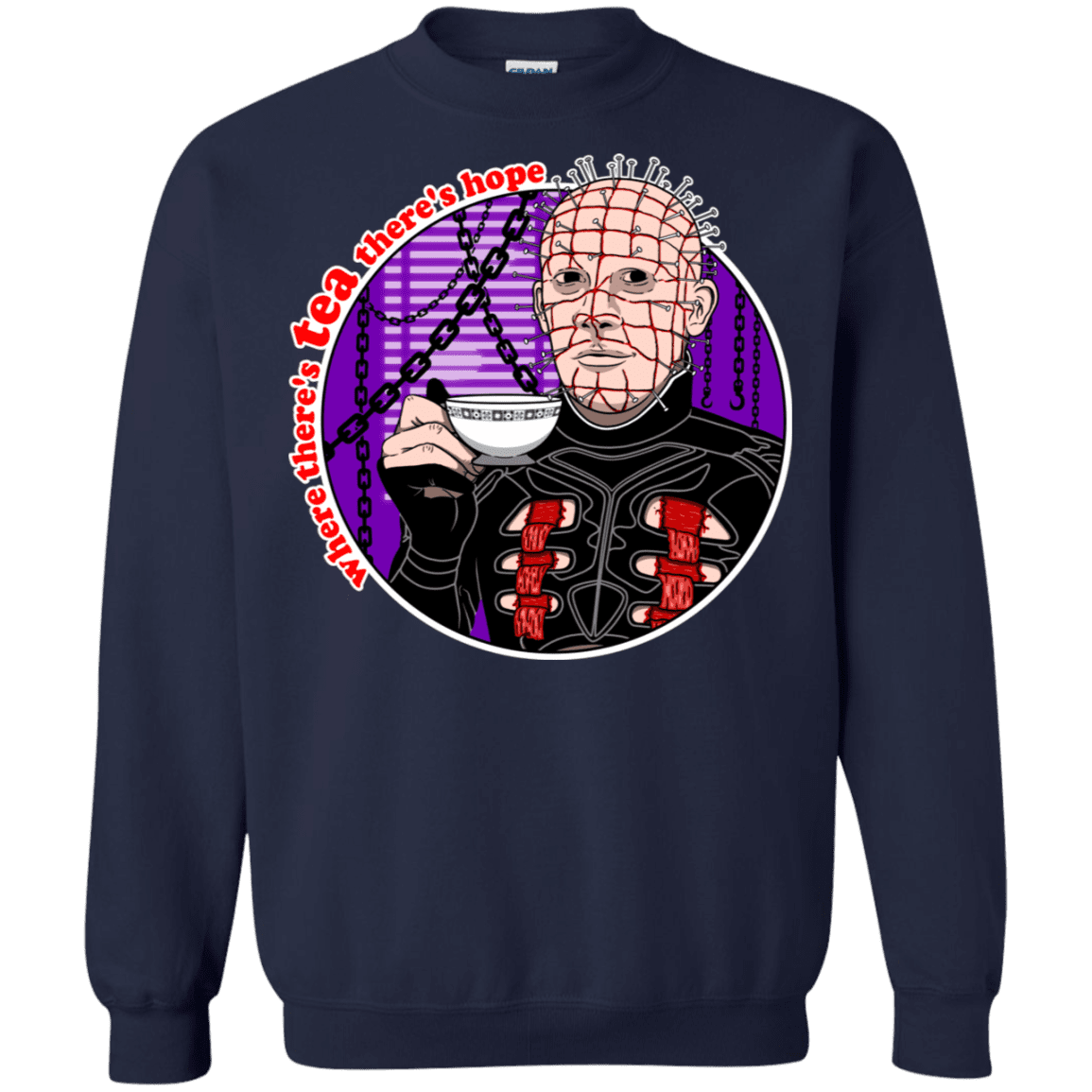 Sweatshirts Navy / S Where There's Tea Crewneck Sweatshirt