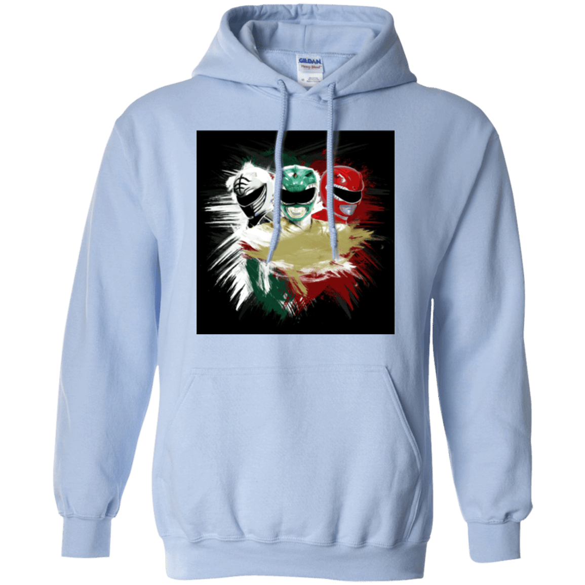 Sweatshirts Light Blue / Small White Green Red Pullover Hoodie