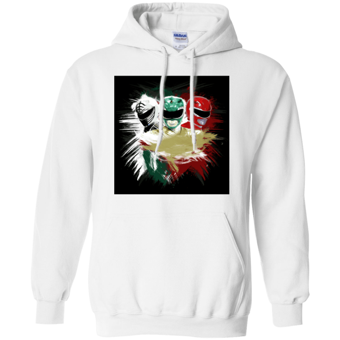 Sweatshirts White / Small White Green Red Pullover Hoodie