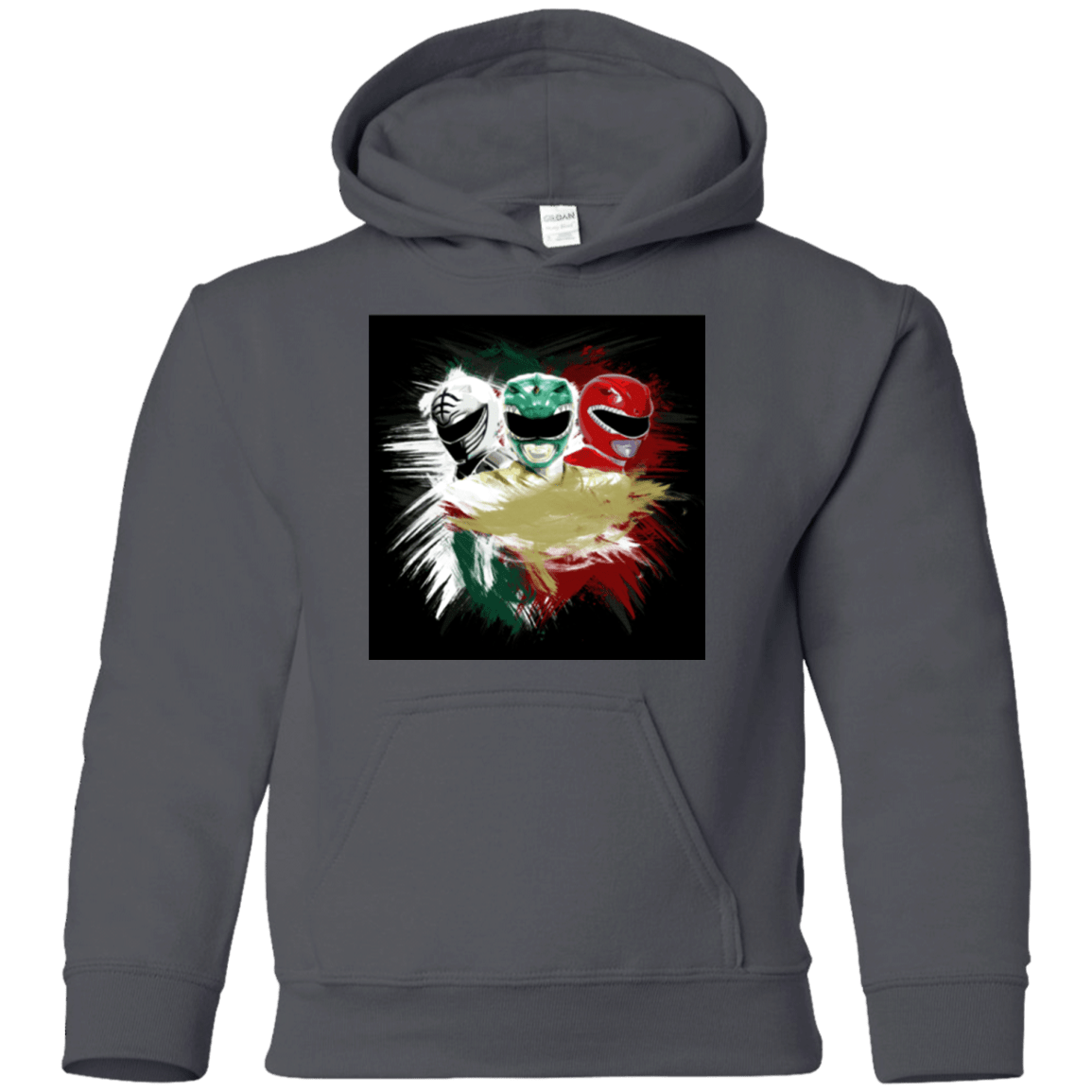 Sweatshirts Charcoal / YS White Green Red Youth Hoodie