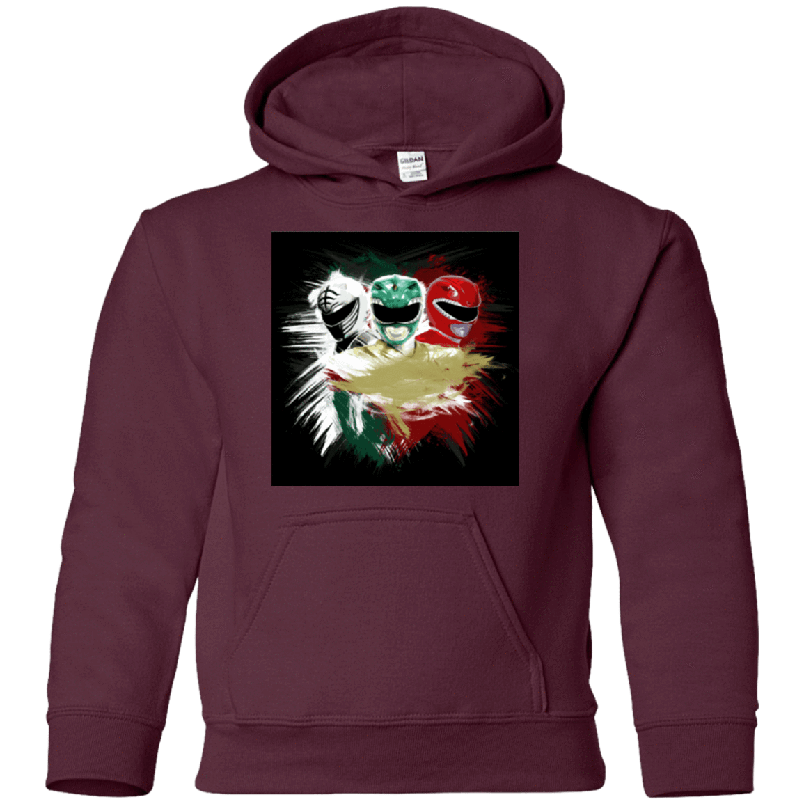 Sweatshirts Maroon / YS White Green Red Youth Hoodie