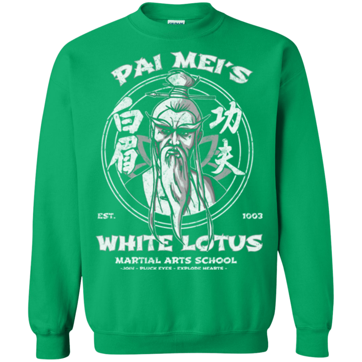 Sweatshirts Irish Green / Small White Lotus Crewneck Sweatshirt