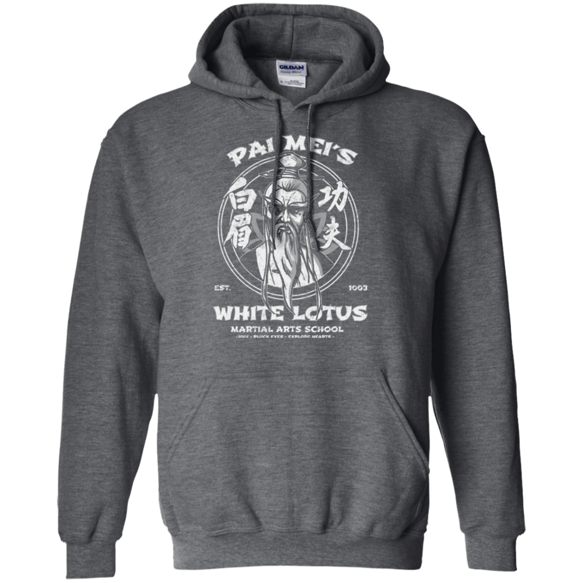 Sweatshirts Dark Heather / Small White Lotus Pullover Hoodie