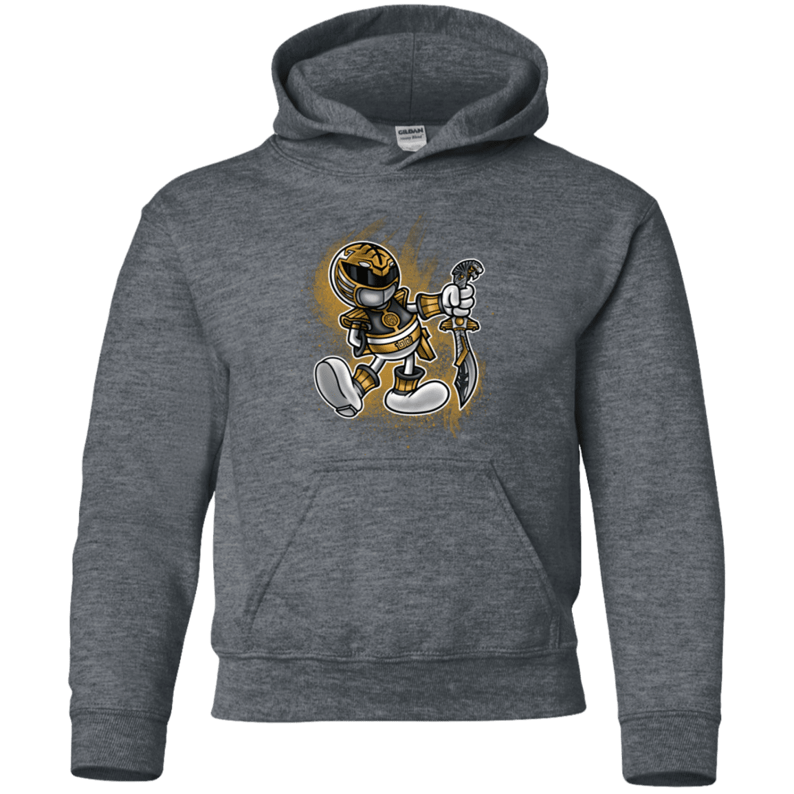 Sweatshirts Dark Heather / YS White Ranger Artwork Youth Hoodie