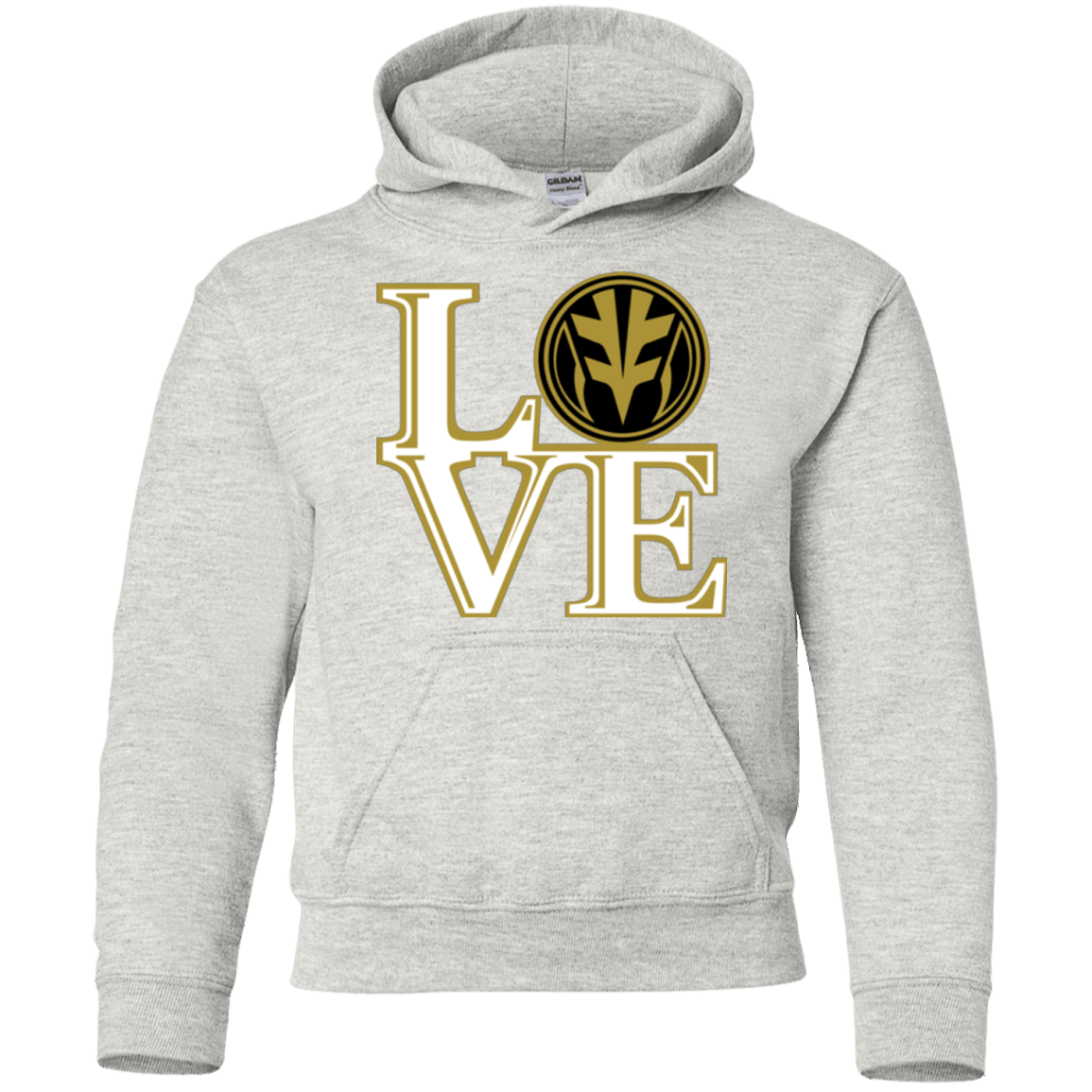 Sweatshirts Ash / YS White Ranger LOVE Youth Hoodie