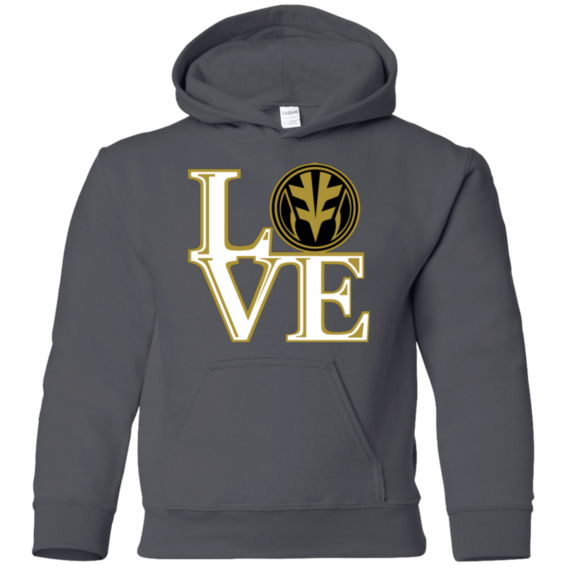 Sweatshirts Charcoal / YS White Ranger LOVE Youth Hoodie