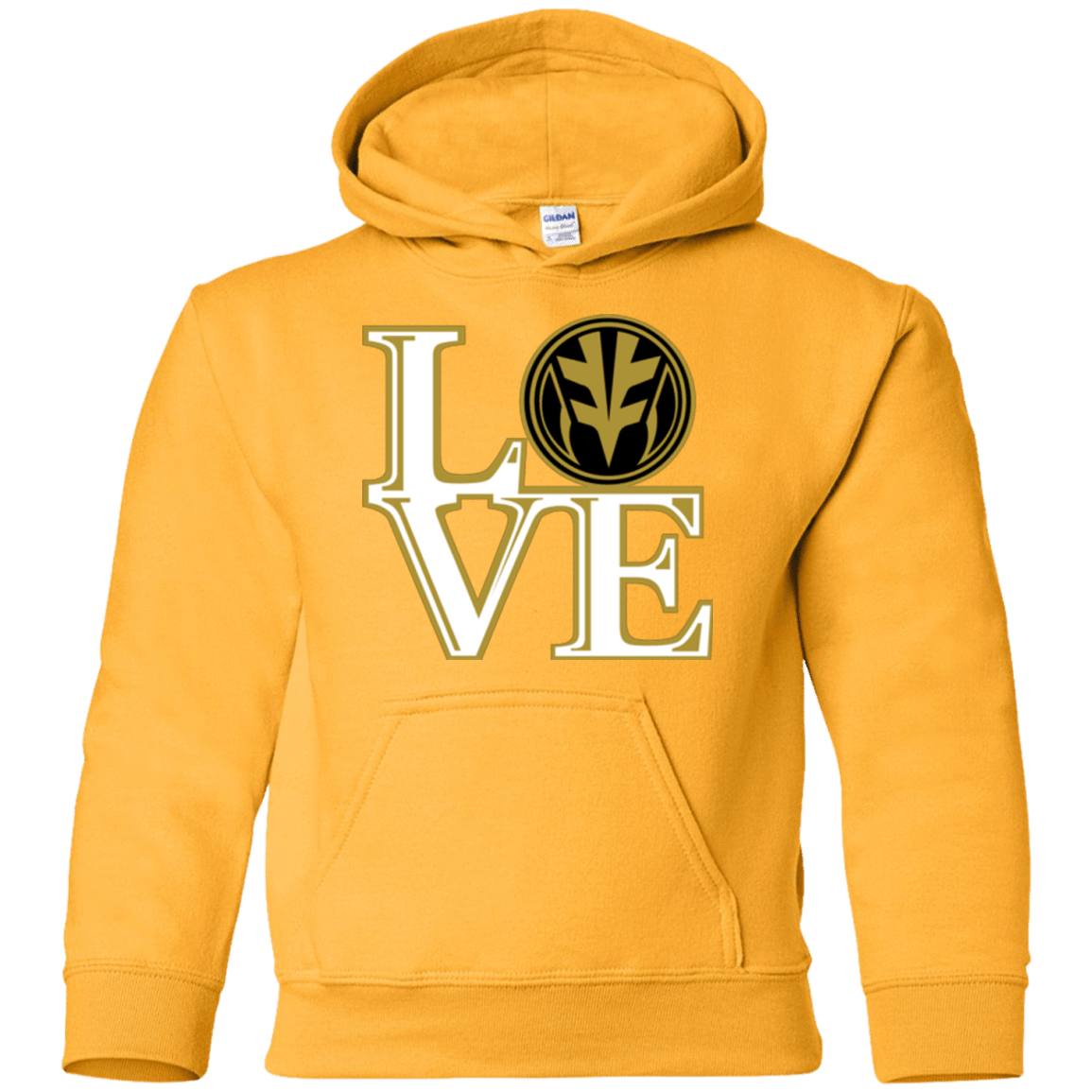 Sweatshirts Gold / YS White Ranger LOVE Youth Hoodie