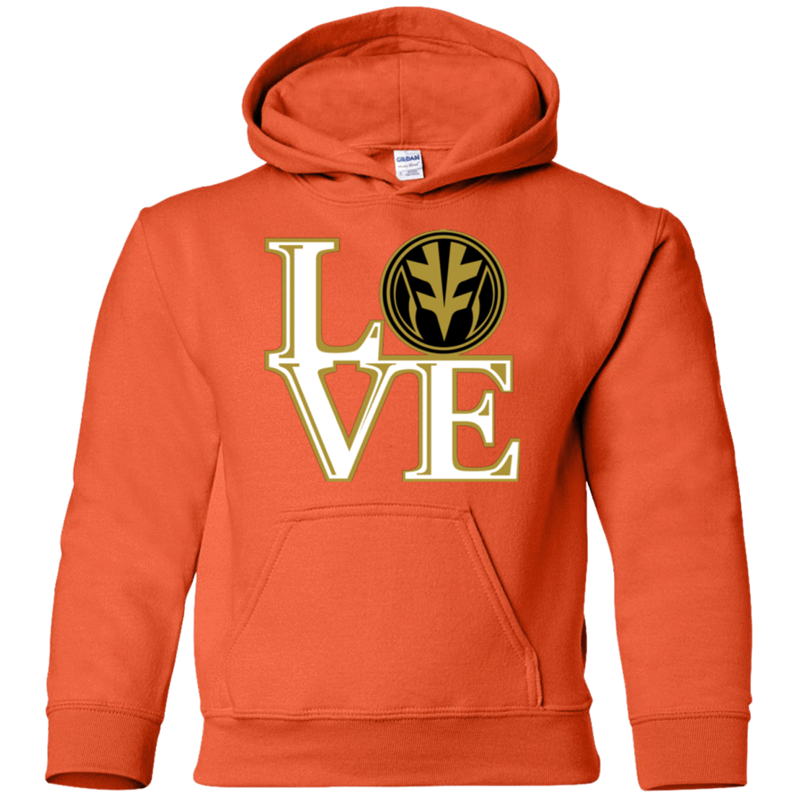 Sweatshirts Orange / YS White Ranger LOVE Youth Hoodie