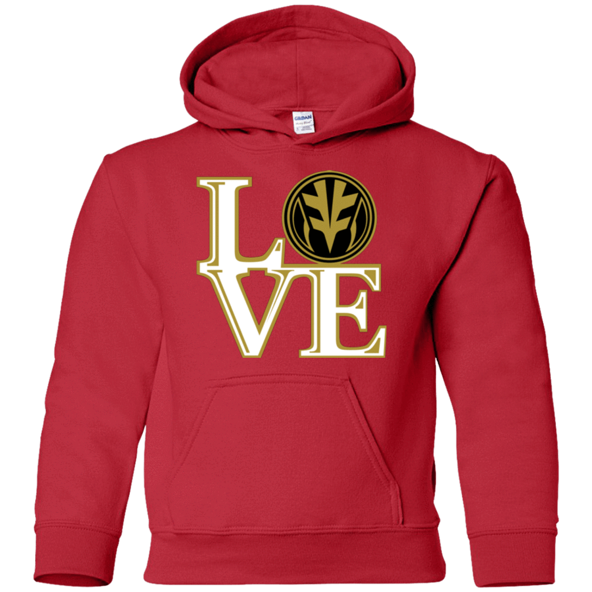 Sweatshirts Red / YS White Ranger LOVE Youth Hoodie