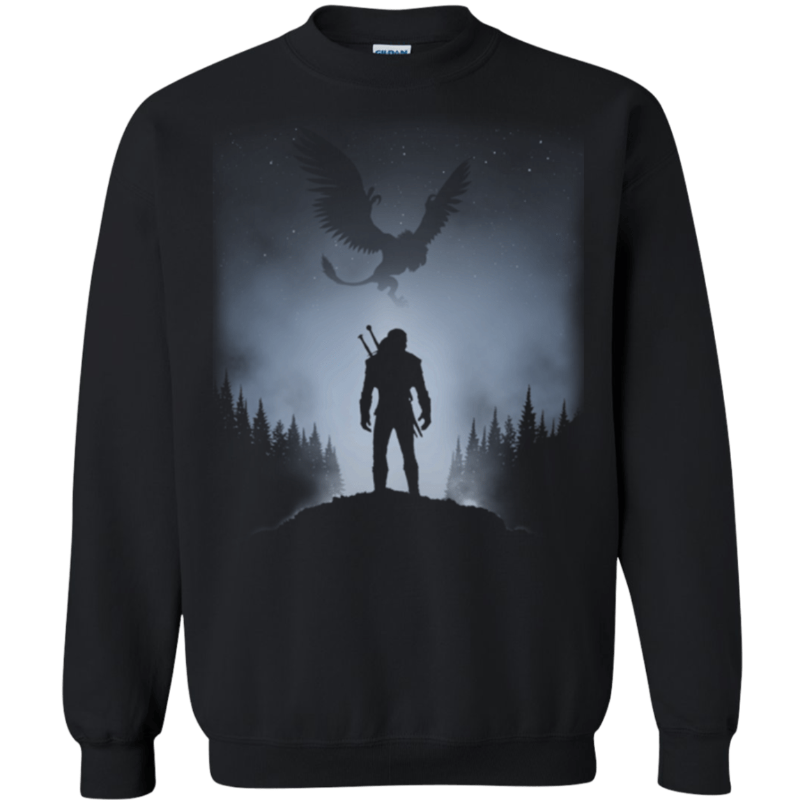 Sweatshirts Black / Small White Wolf Crewneck Sweatshirt