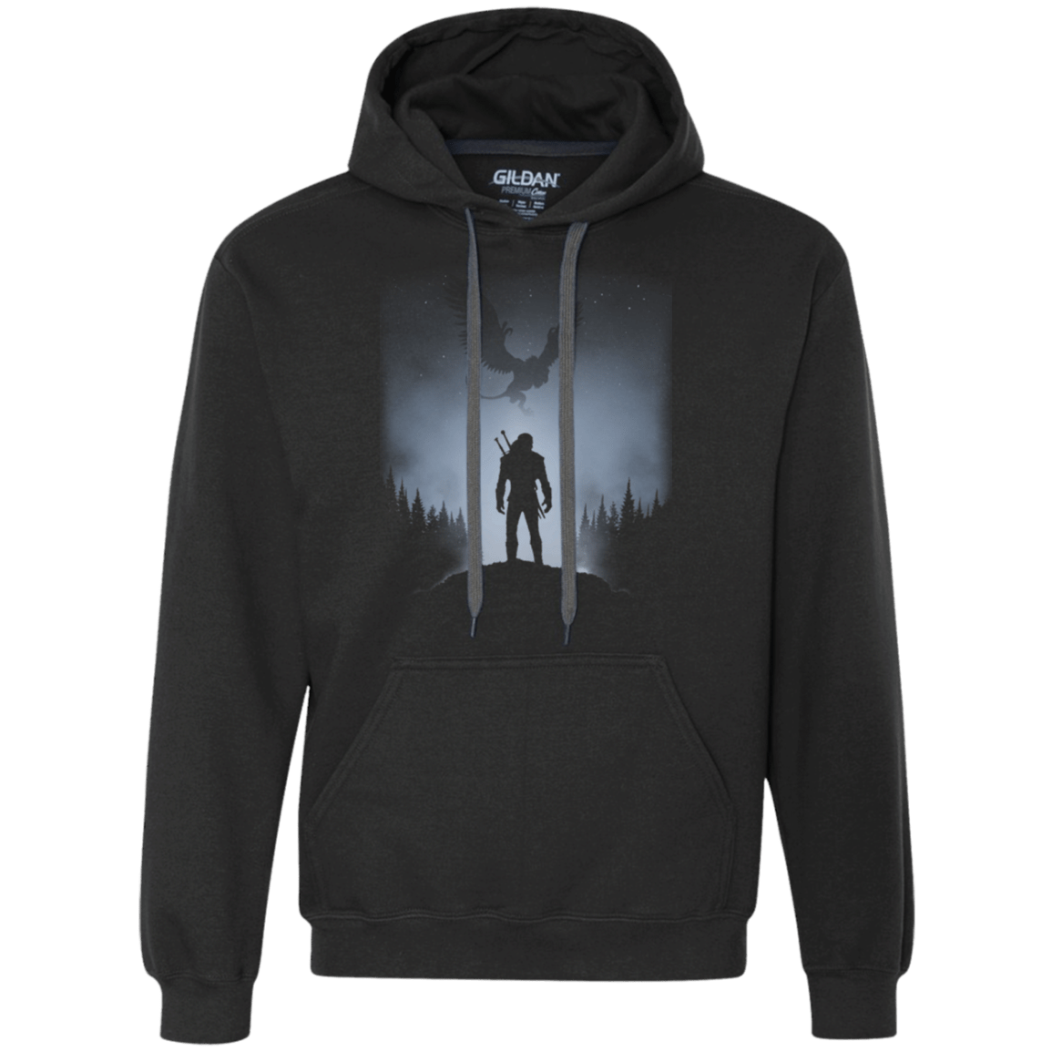 Sweatshirts Black / Small White Wolf Premium Fleece Hoodie
