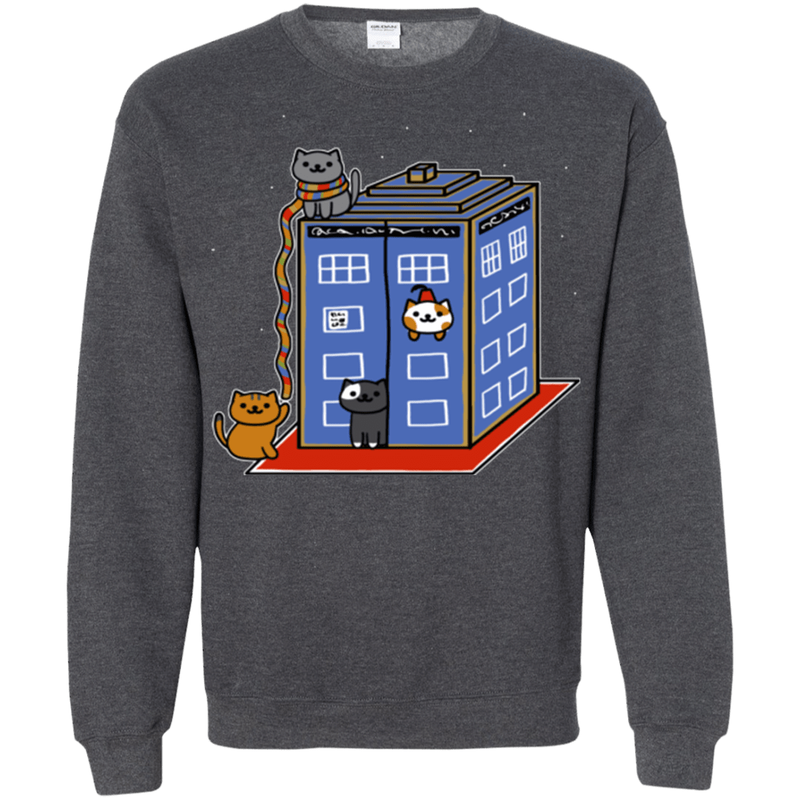 Sweatshirts Dark Heather / Small Who Atsume Crewneck Sweatshirt