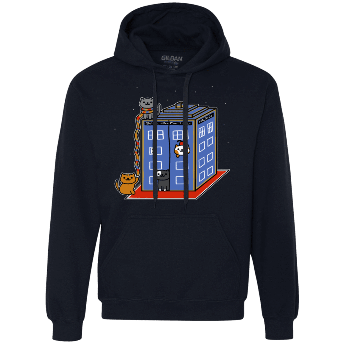Sweatshirts Navy / Small Who Atsume Premium Fleece Hoodie