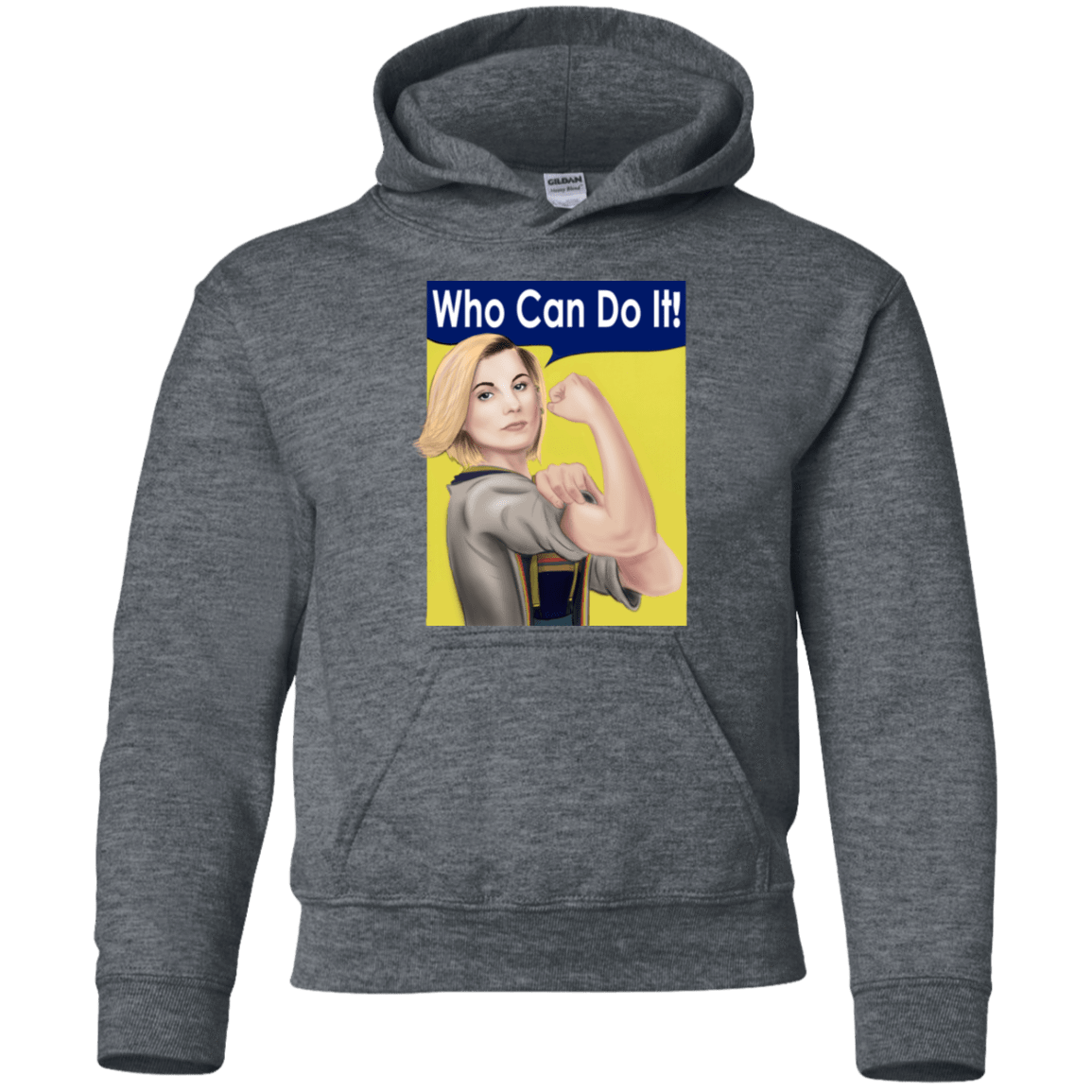 Sweatshirts Dark Heather / YS Who Can Do It Youth Hoodie
