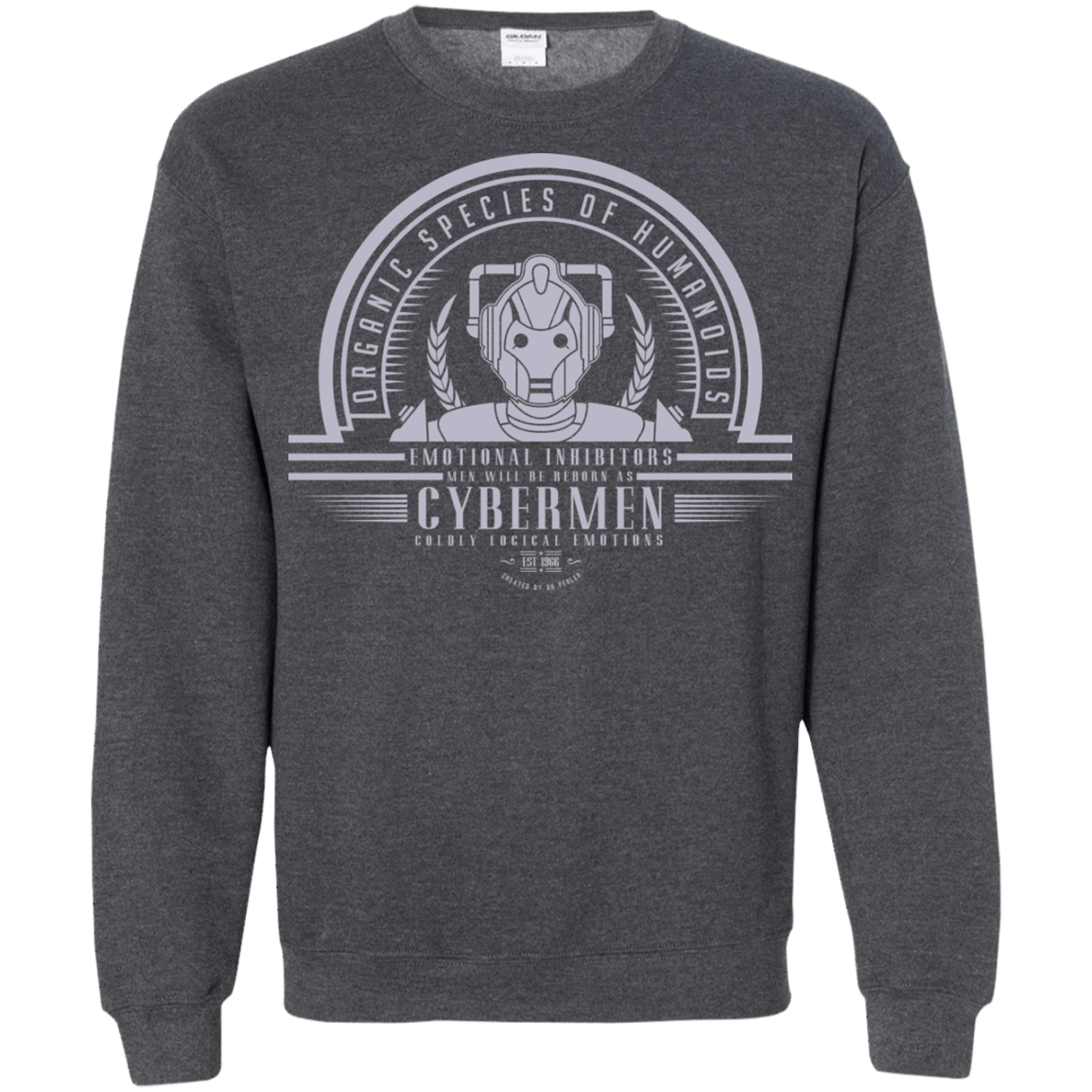 Sweatshirts Dark Heather / Small Who Villains Cybermen Crewneck Sweatshirt