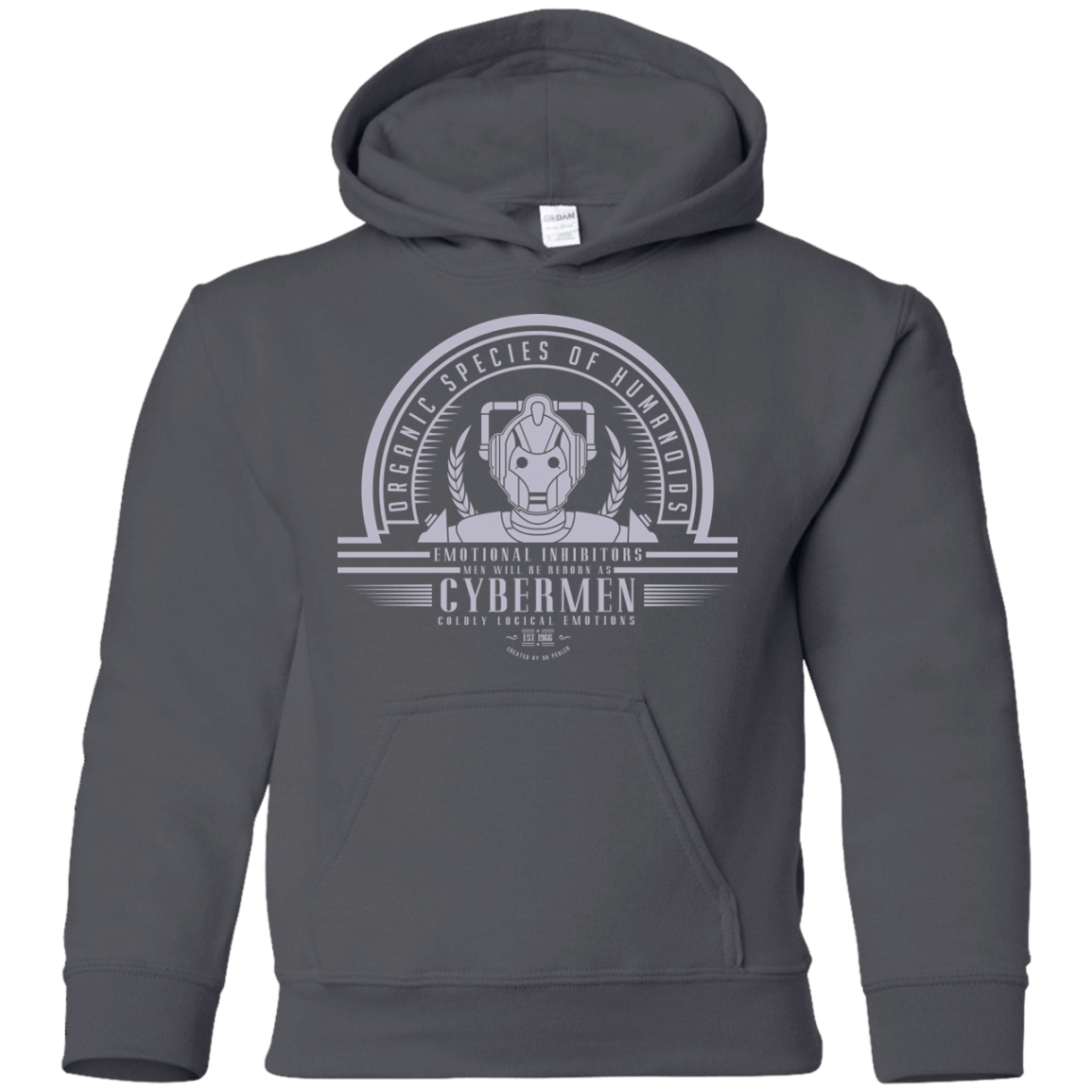 Sweatshirts Charcoal / YS Who Villains Cybermen Youth Hoodie