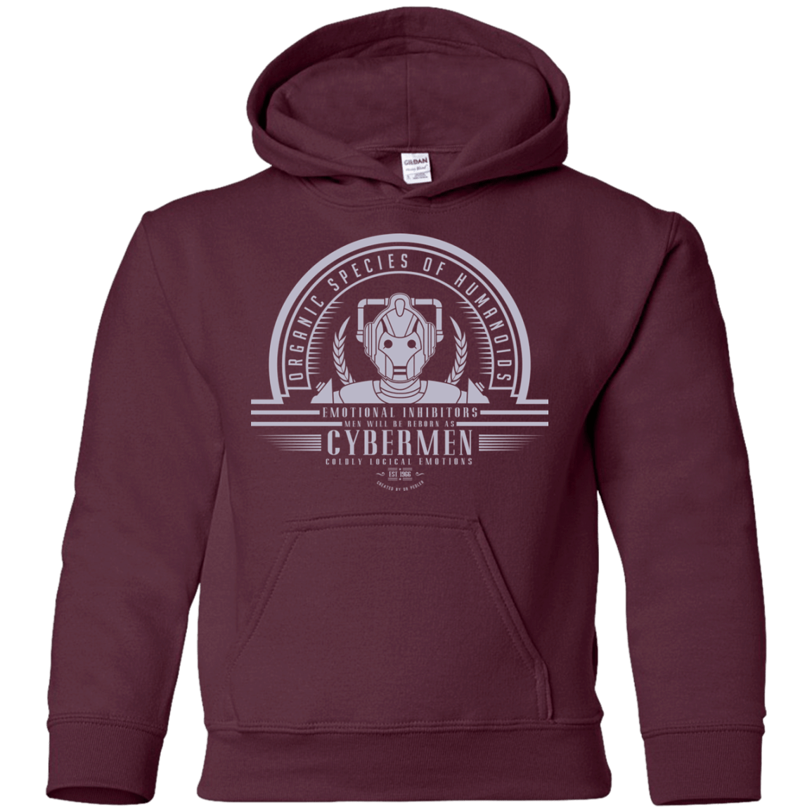 Sweatshirts Maroon / YS Who Villains Cybermen Youth Hoodie