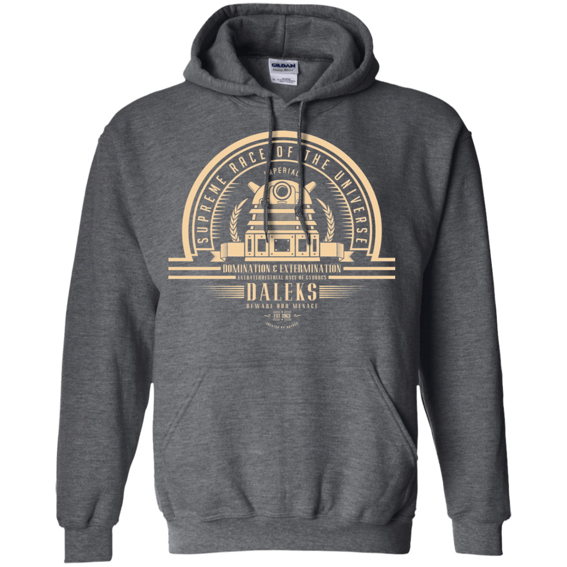 Sweatshirts Dark Heather / Small Who Villains Daleks Pullover Hoodie
