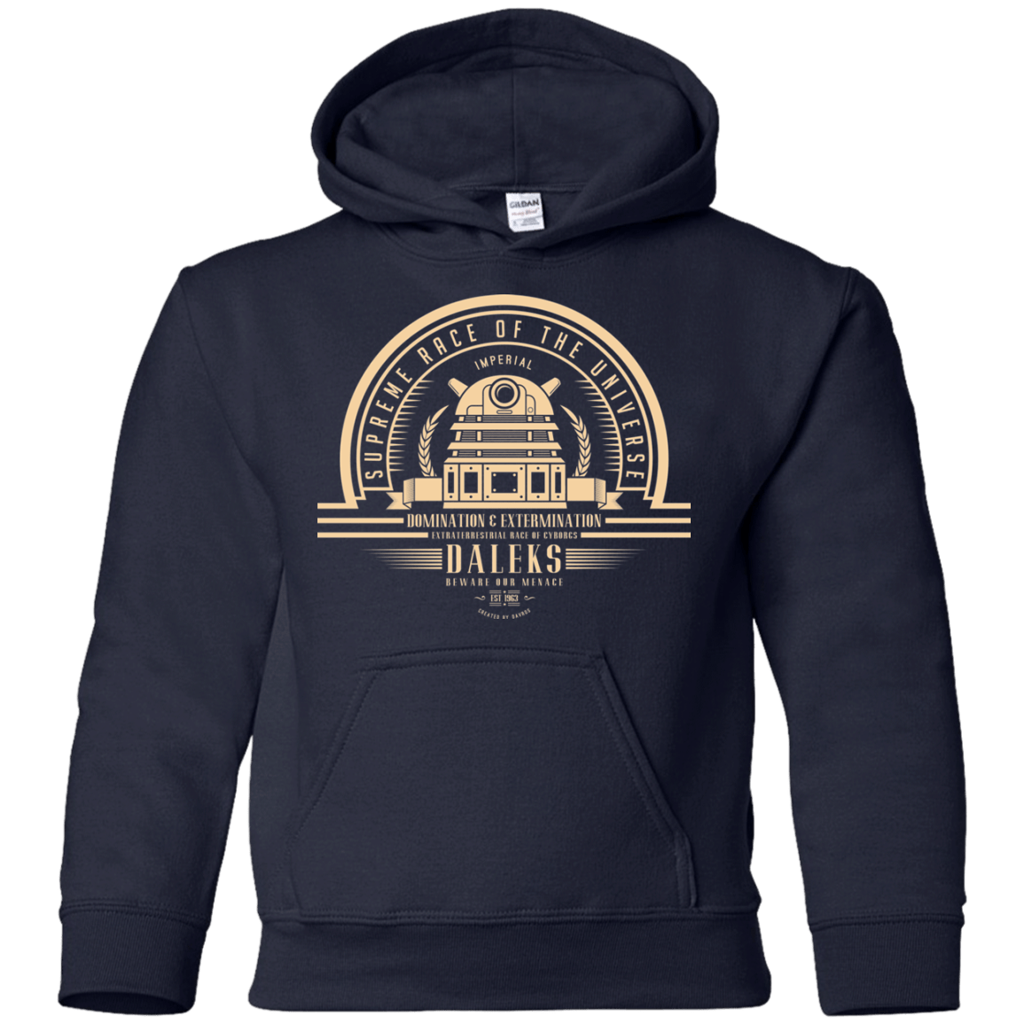 Sweatshirts Navy / YS Who Villains Daleks Youth Hoodie