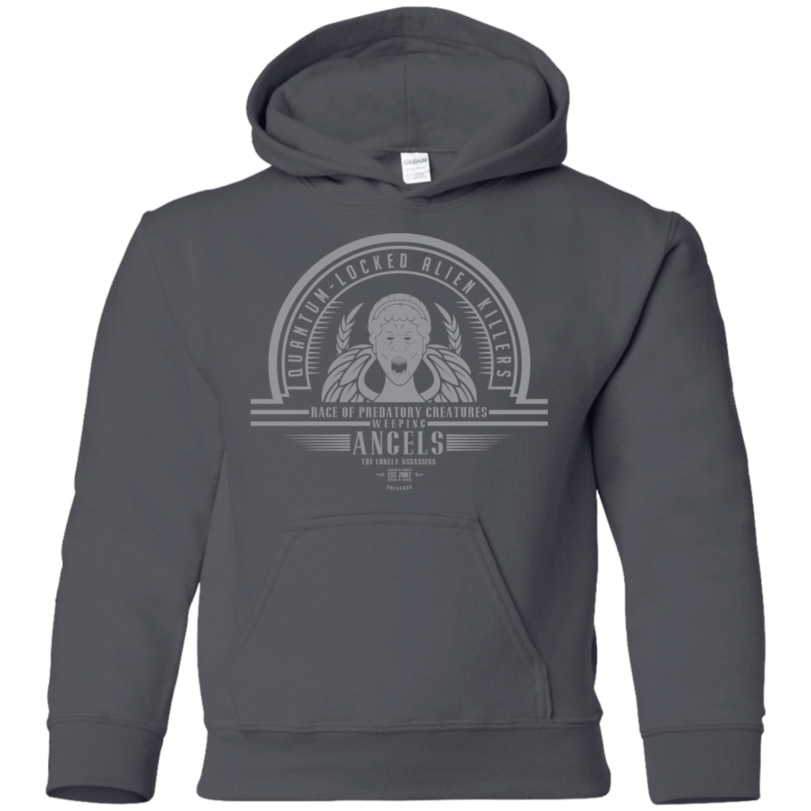 Sweatshirts Charcoal / YS Who Villains Weeping Angels Youth Hoodie