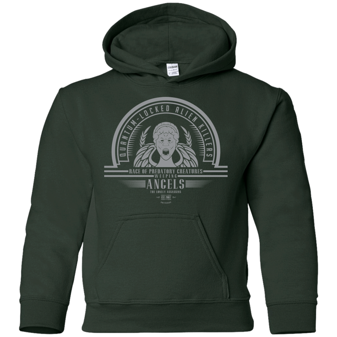 Sweatshirts Forest Green / YS Who Villains Weeping Angels Youth Hoodie