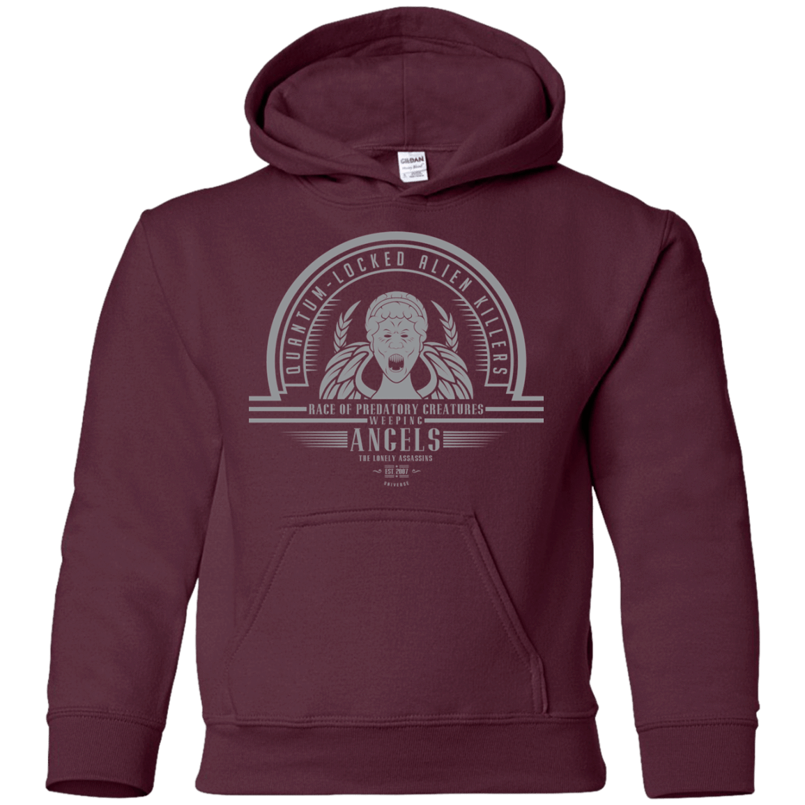 Sweatshirts Maroon / YS Who Villains Weeping Angels Youth Hoodie