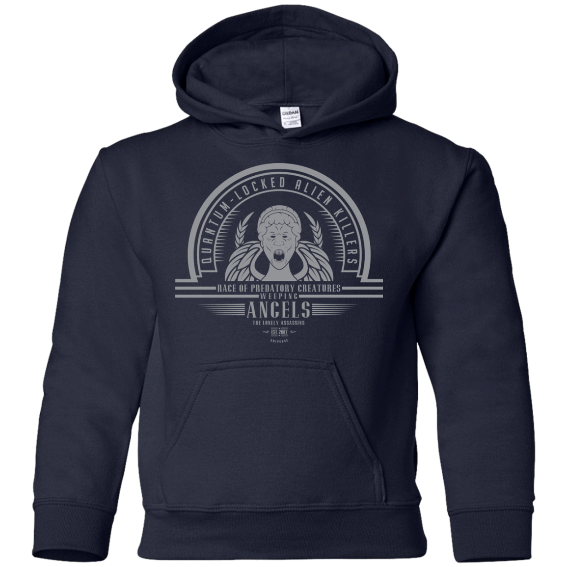 Sweatshirts Navy / YS Who Villains Weeping Angels Youth Hoodie
