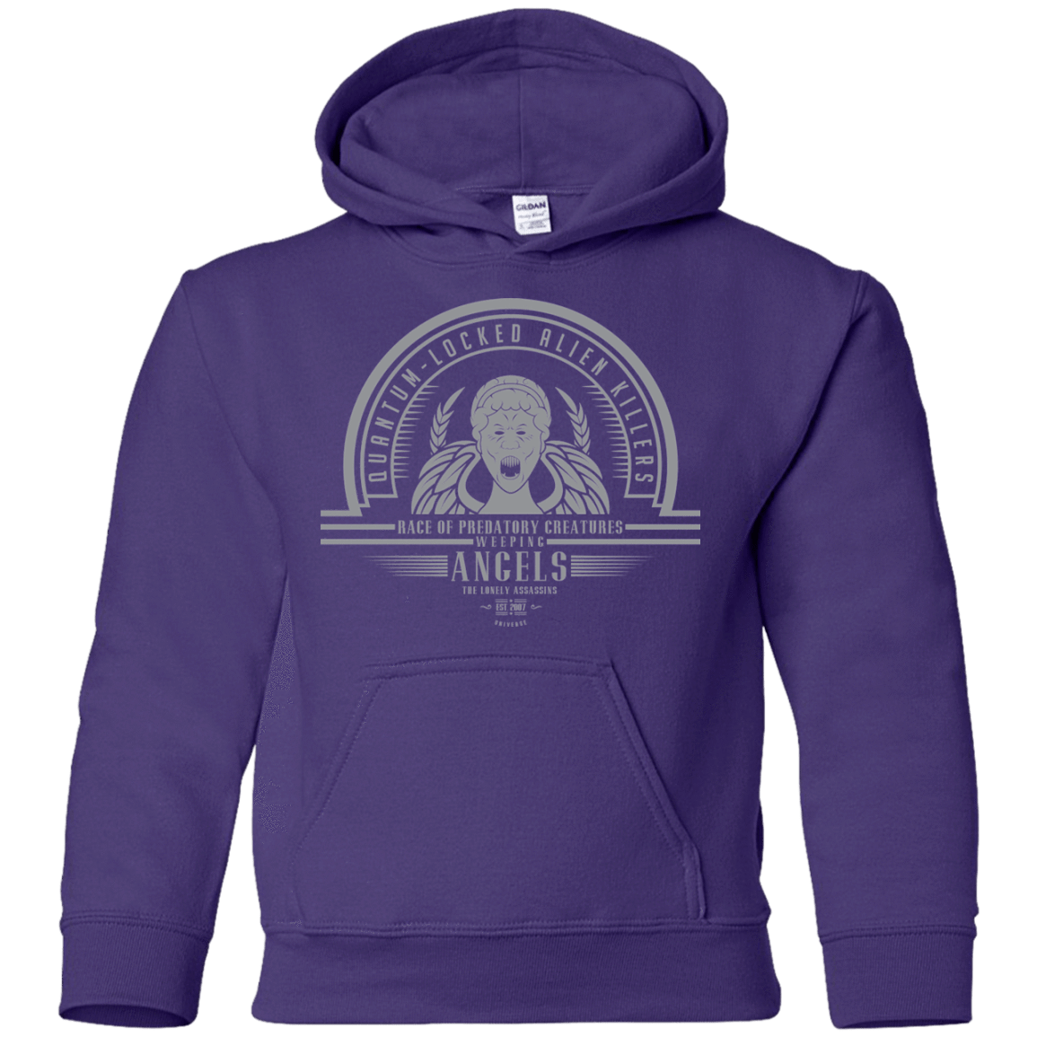 Sweatshirts Purple / YS Who Villains Weeping Angels Youth Hoodie