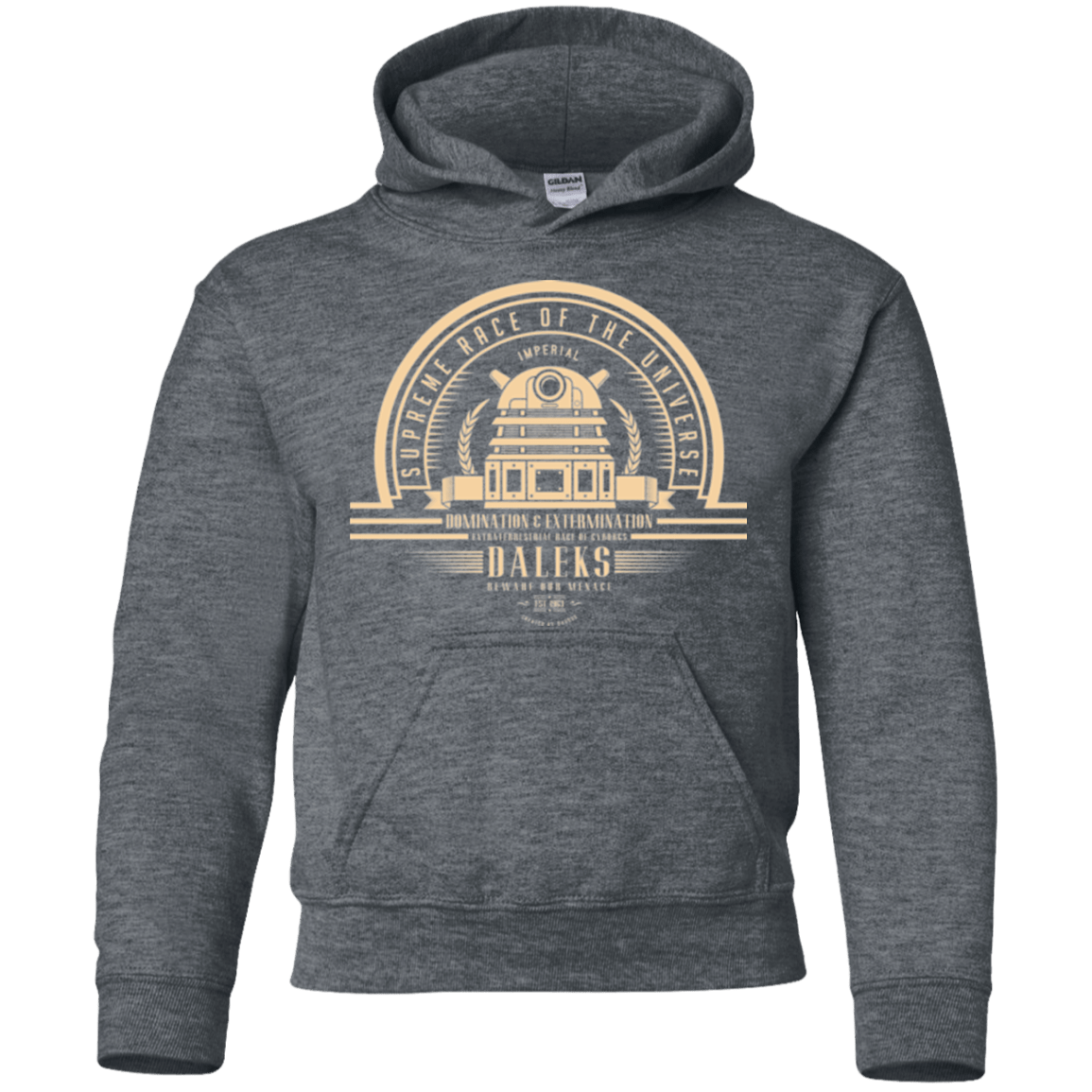 Sweatshirts Dark Heather / YS Who Villains Youth Hoodie