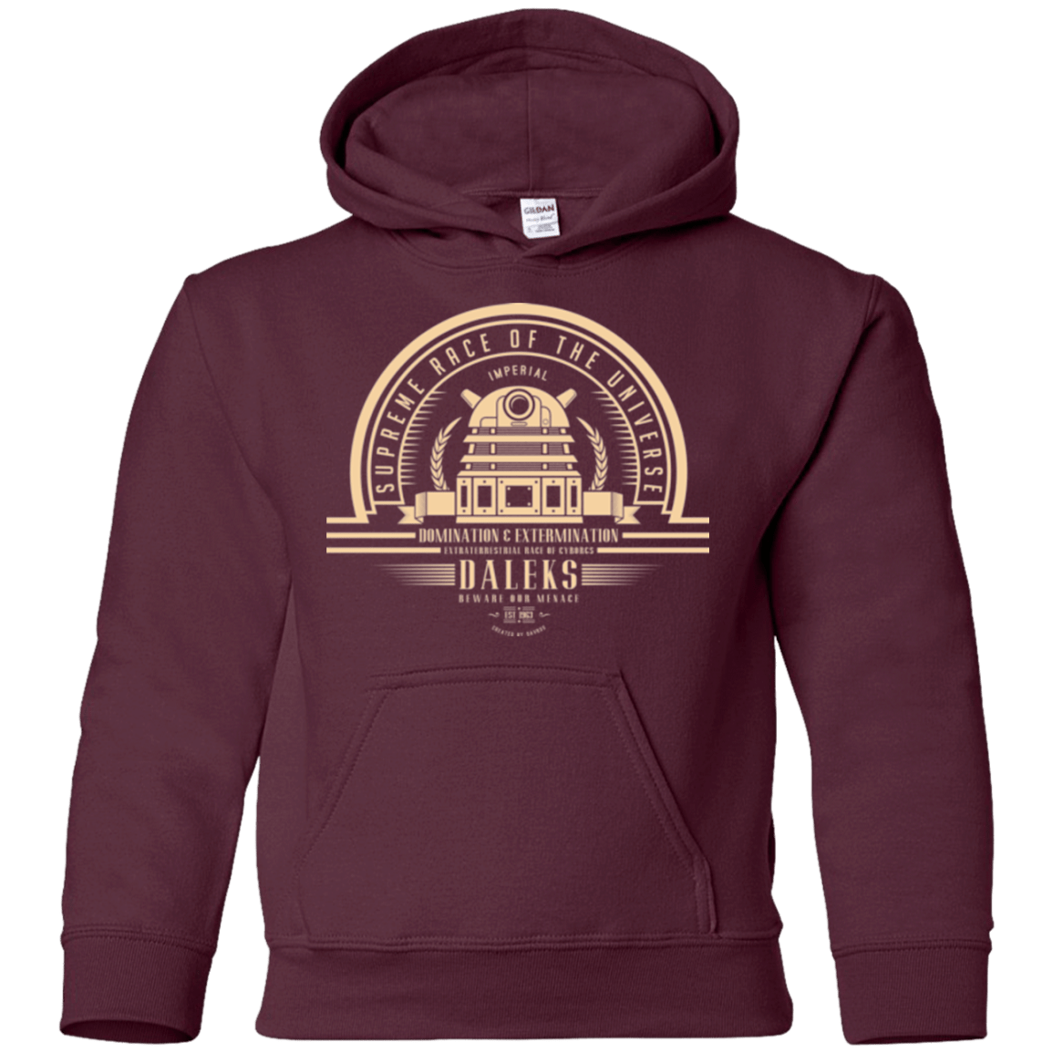 Sweatshirts Maroon / YS Who Villains Youth Hoodie