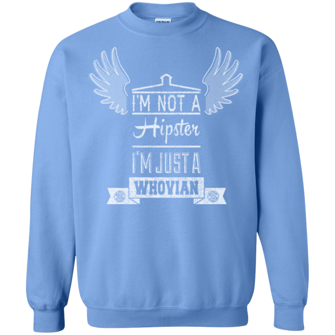 Sweatshirts Carolina Blue / Small Whovian Hipster Crewneck Sweatshirt