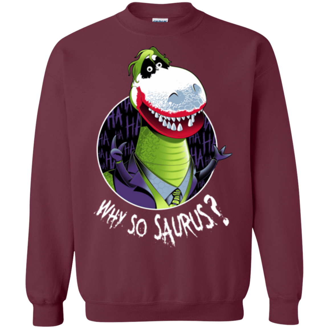 Sweatshirts Maroon / Small Why So Saurus Crewneck Sweatshirt
