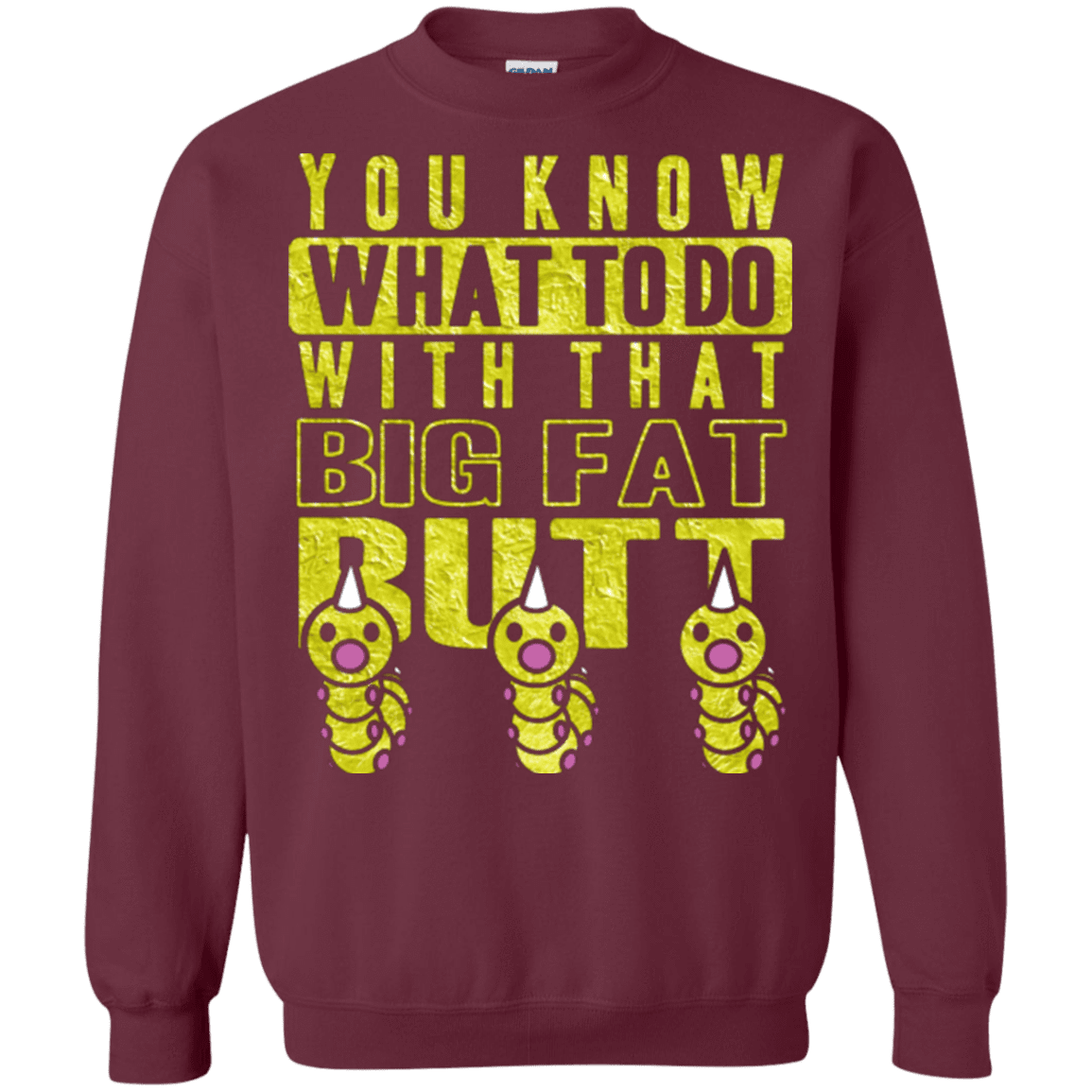 Sweatshirts Maroon / Small Wiggle Wiggle Crewneck Sweatshirt