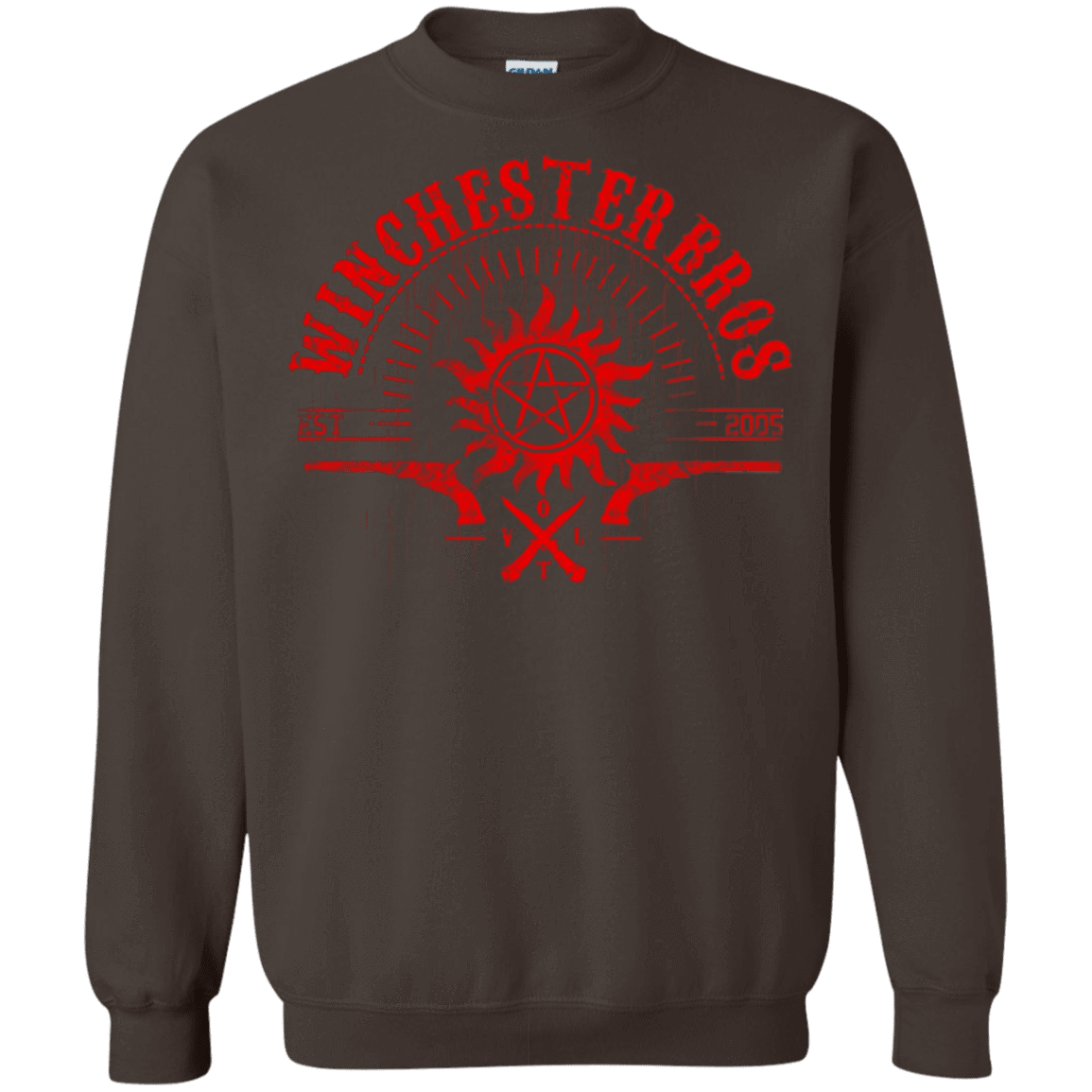 Sweatshirts Dark Chocolate / Small Winchester bros Crewneck Sweatshirt