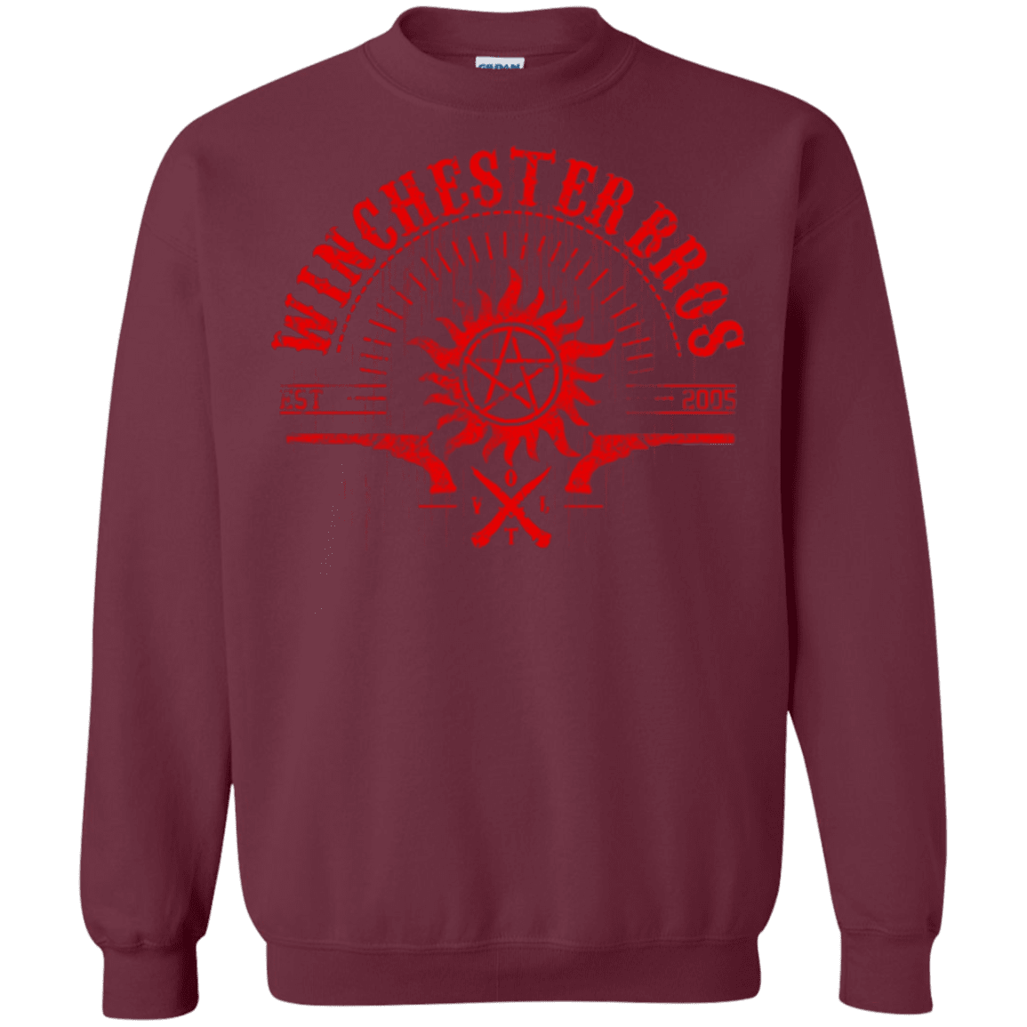 Sweatshirts Maroon / Small Winchester bros Crewneck Sweatshirt