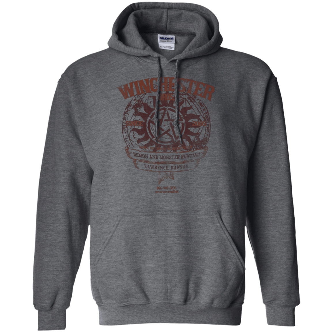 Sweatshirts Dark Heather / Small Winchester Bros Pullover Hoodie