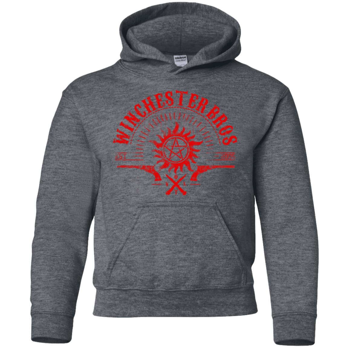 Sweatshirts Dark Heather / YS Winchester bros Youth Hoodie