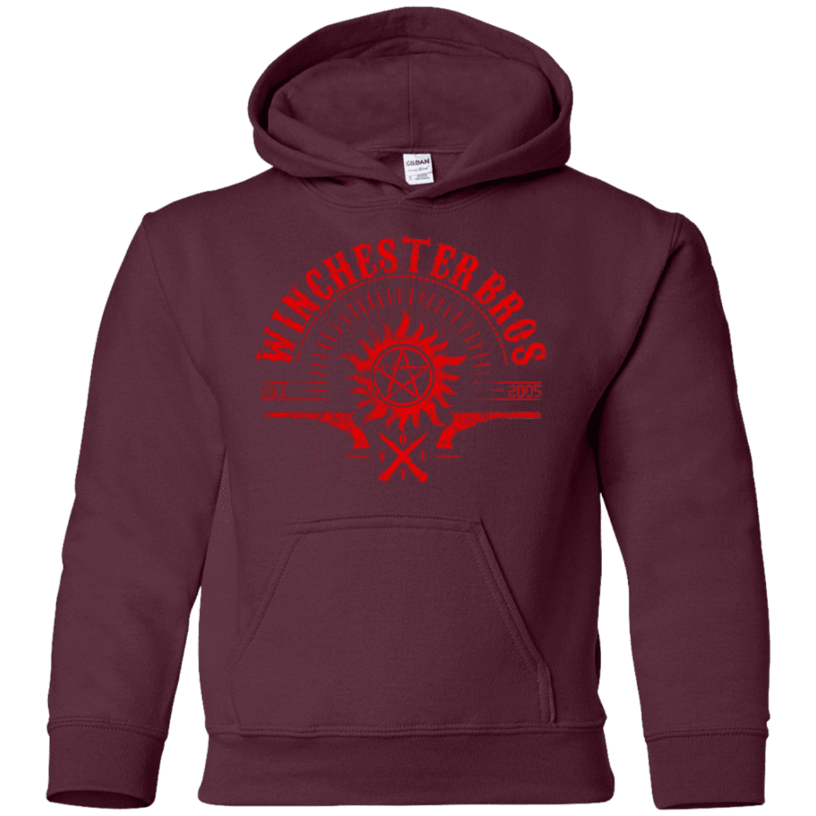Sweatshirts Maroon / YS Winchester bros Youth Hoodie