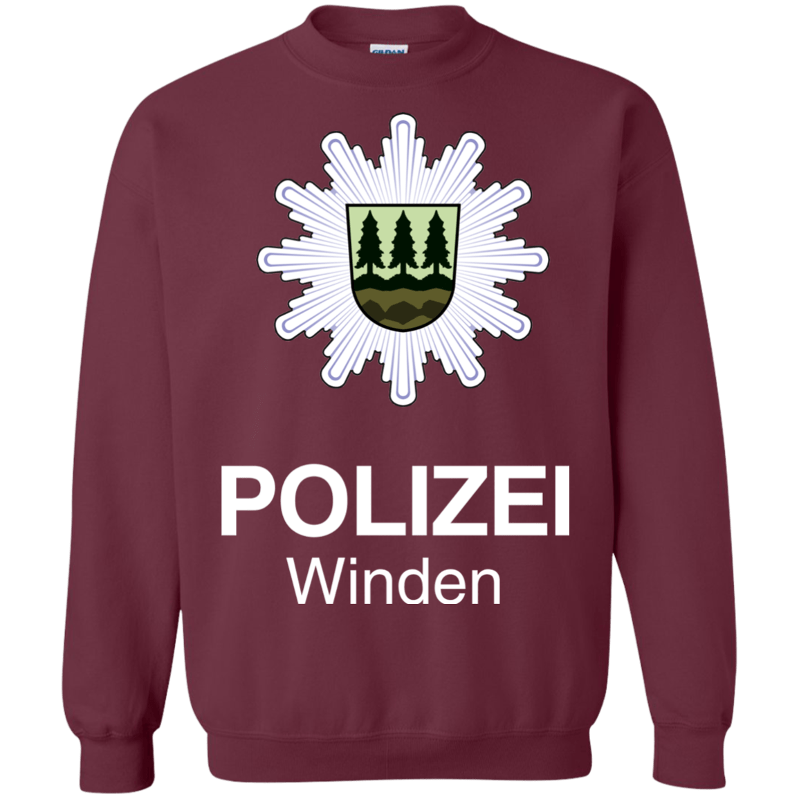 Sweatshirts Maroon / Small Winden Polizei Crewneck Sweatshirt
