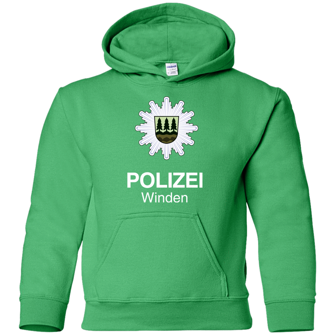Sweatshirts Irish Green / YS Winden Polizei Youth Hoodie